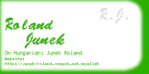 roland junek business card